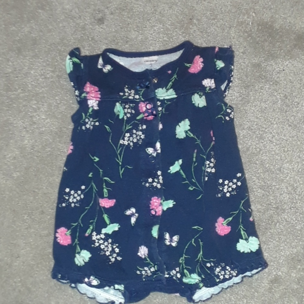 Floral Carter's Baby Romper